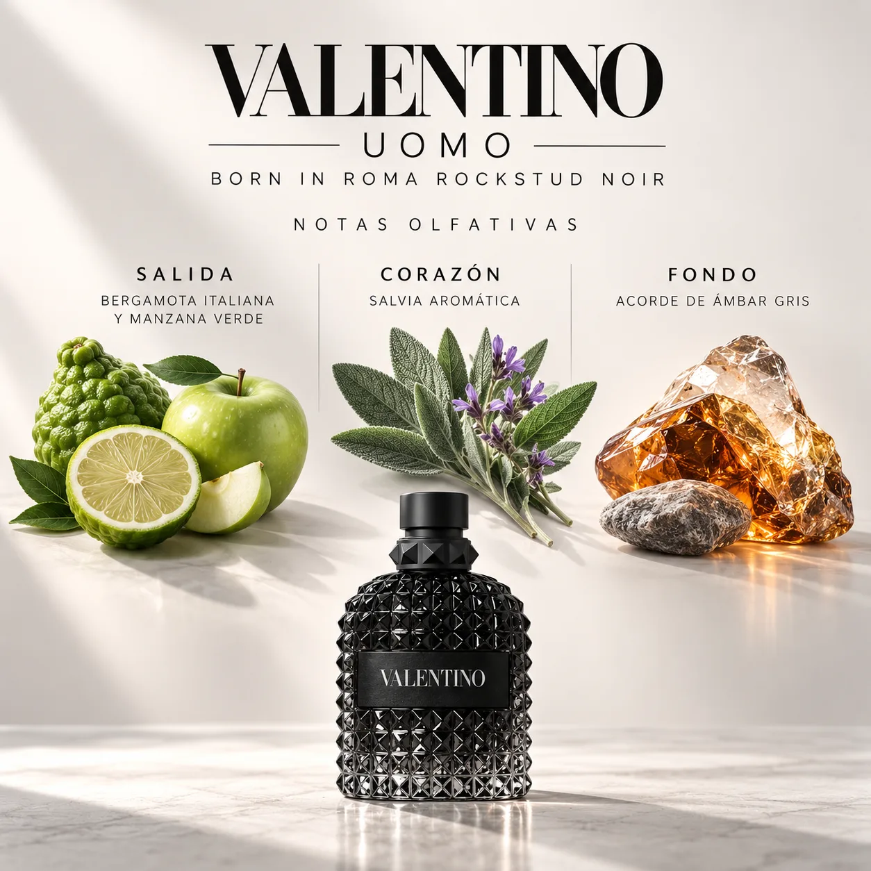Uomo Born in Roma Rockstud Noir · vista 3
